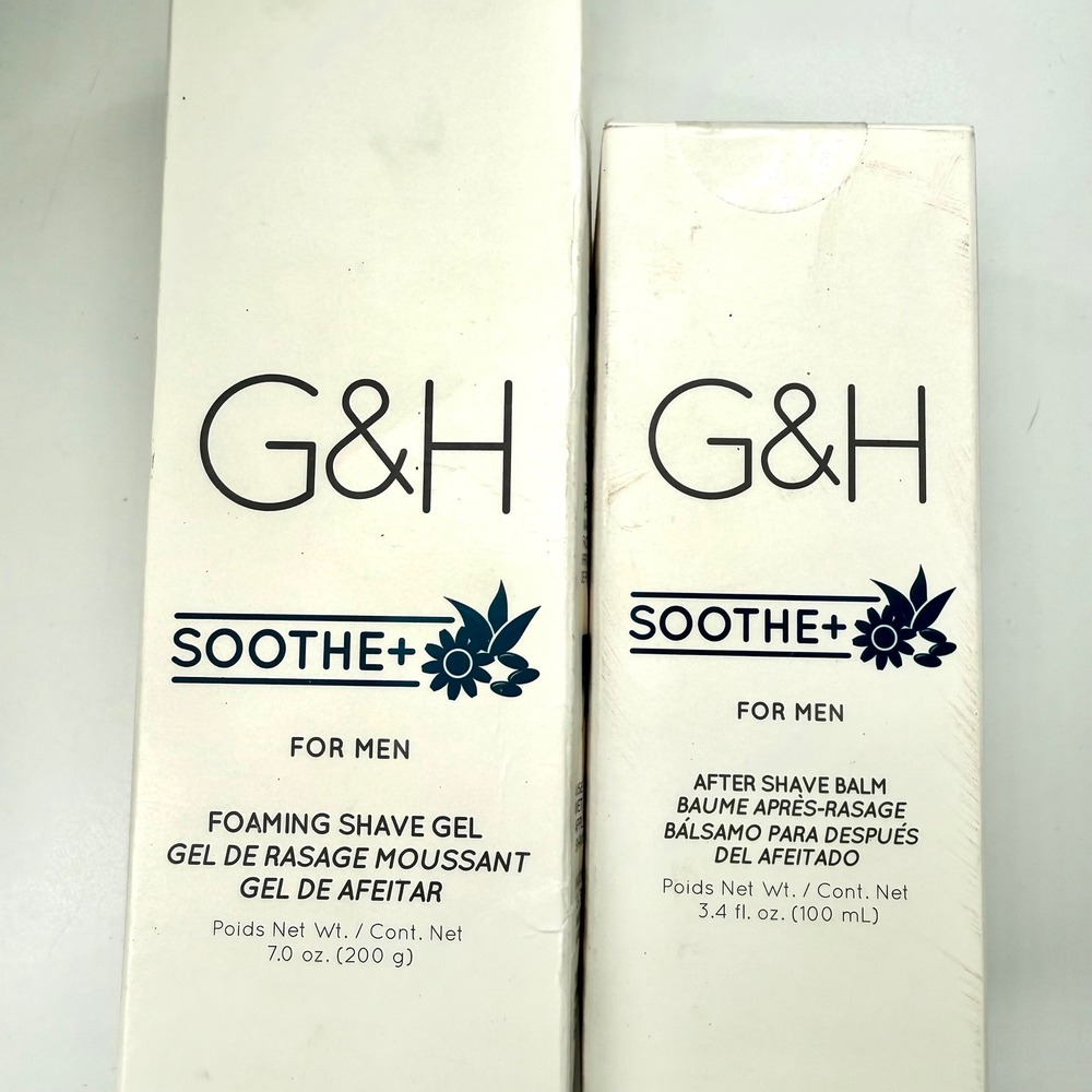 Amway G&H Soothe+ Shave Gel & After Shave Balm Men Set White Good Bundle READ